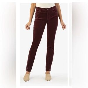 Kut from the Kloth Wine Mia Corduroy Skinny Jeans